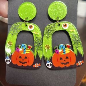 Halloween Pumpkin Kids Earrings